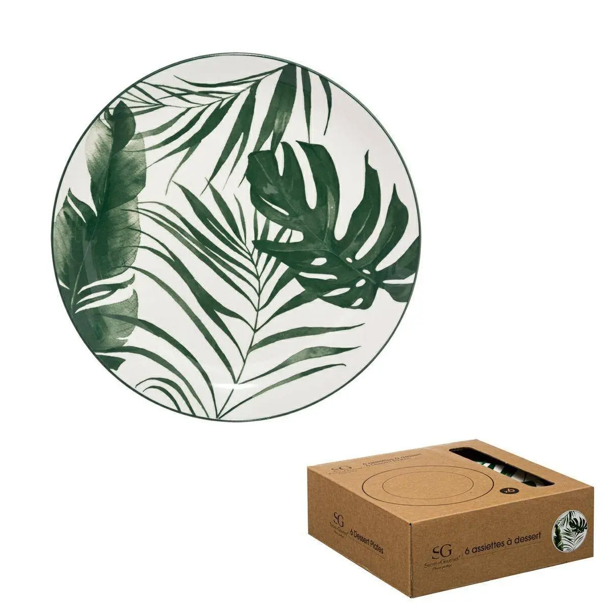 Secret de Gourmet Sada 6 dezertních talířů I Gourmet 19 cm zelená