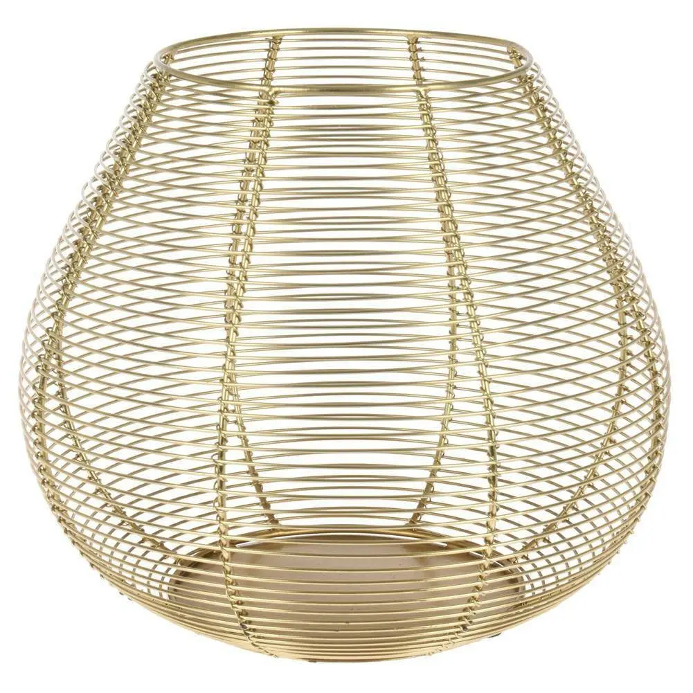 H&S Decoration Dekorativní svícen PULO 20 cm zlatý