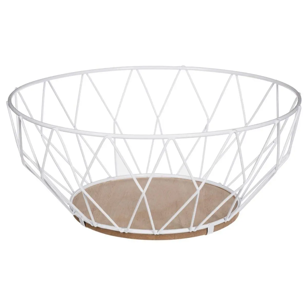 Atmosphera Košík na ovoce, kovový, bílý, Ø 28 cm bílý 150039B