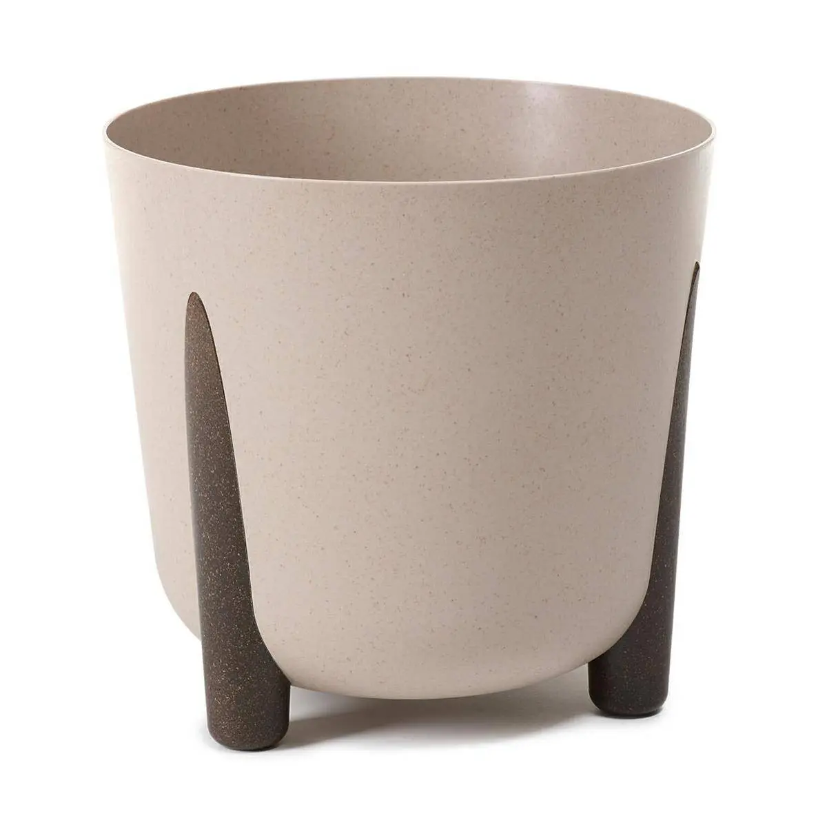 HowHomely Květináč MOSS ECO III 34 cm kávově hnědý