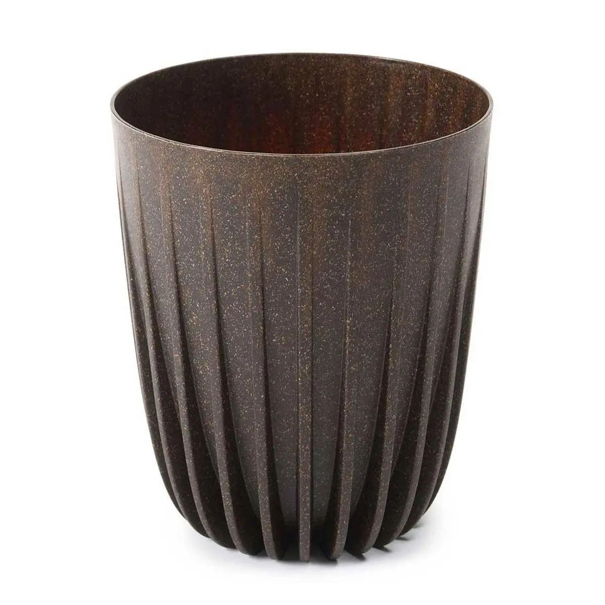 HowHomely Květináč STRIPPED ECO V 30 cm kávově hnědý