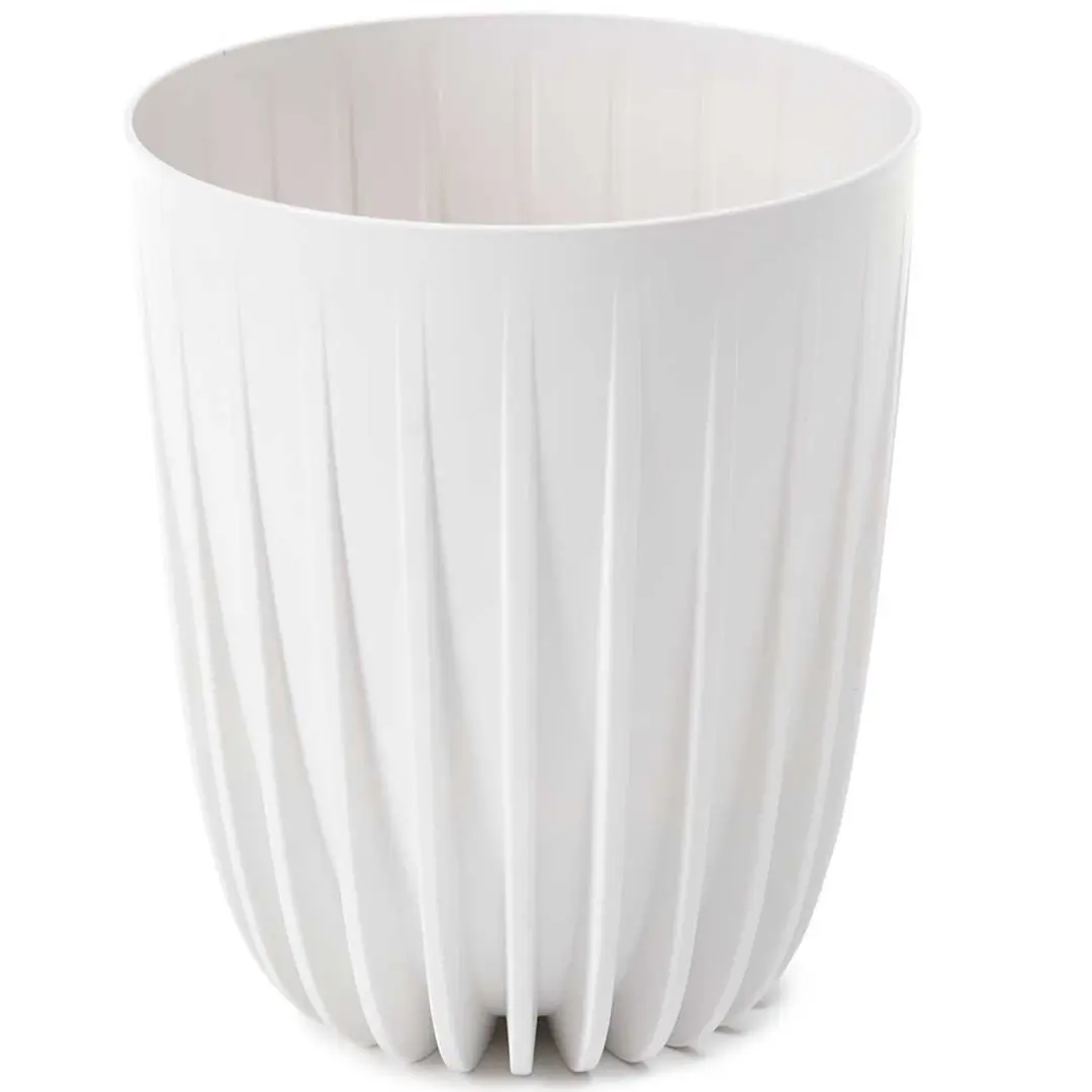 HowHomely Květináč STRIPPED ECO VII 19 cm bílý