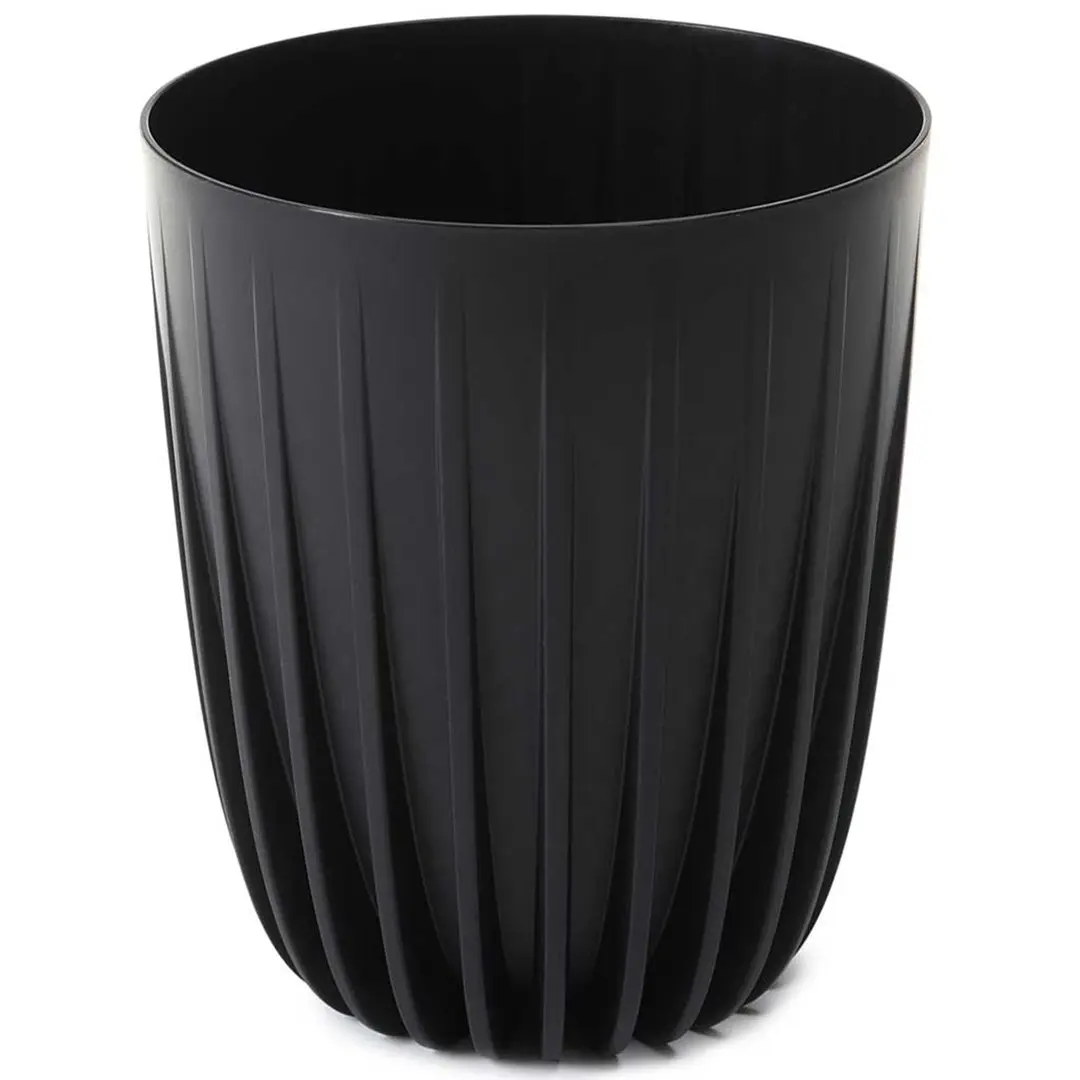 HowHomely Květináč STRIPPED ECO VII 19 cm černý
