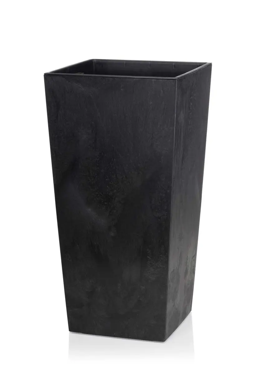 HowHomely Květináč Porto 57x29 cm černý beton