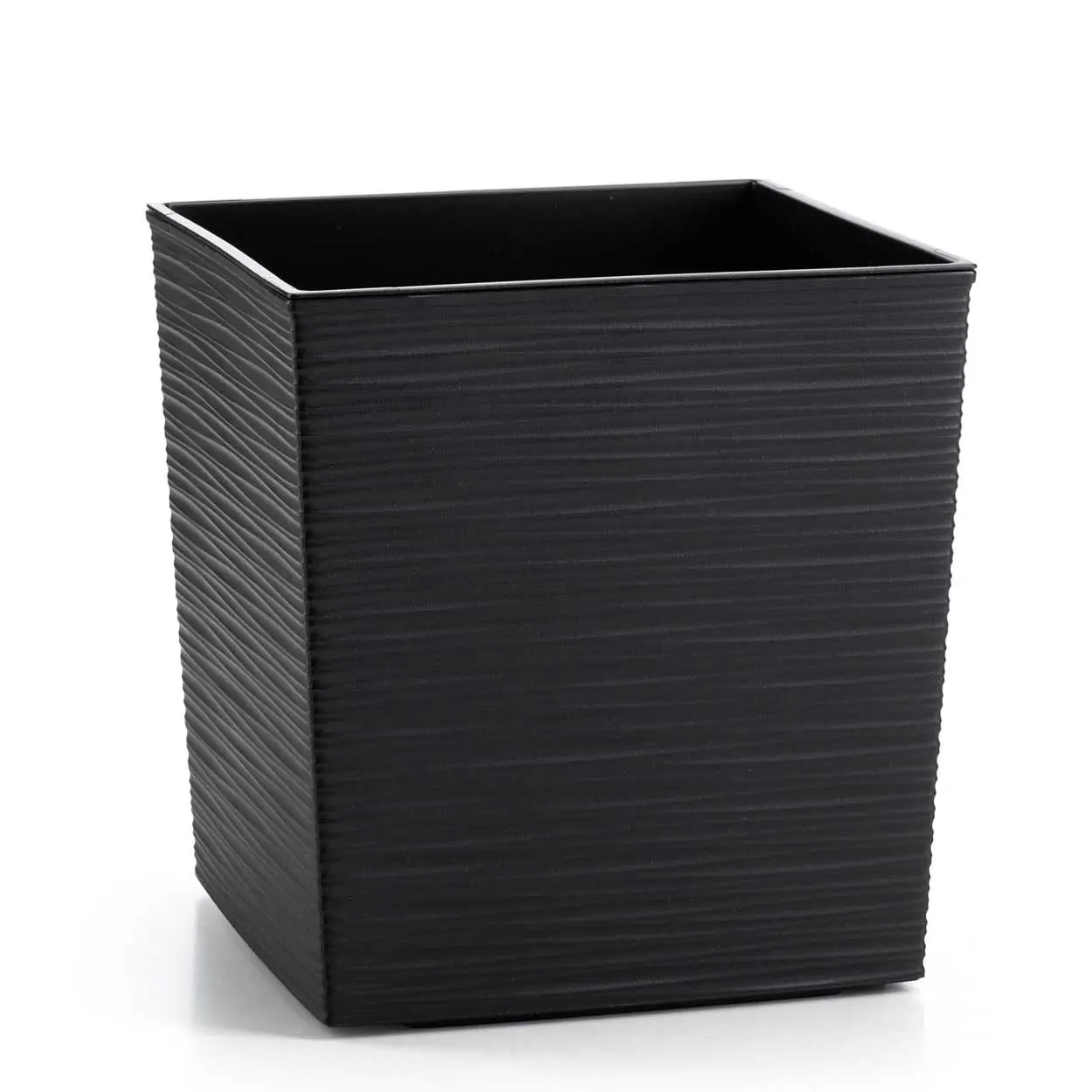 HowHomely Květináč FLORE RIFLO 24,7x25,6 cm černý