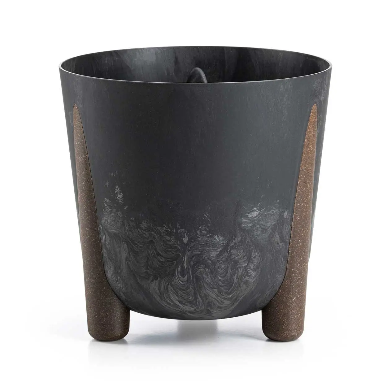 HowHomely Květináč MOSS ECO 25,5x25,3 cm černý beton