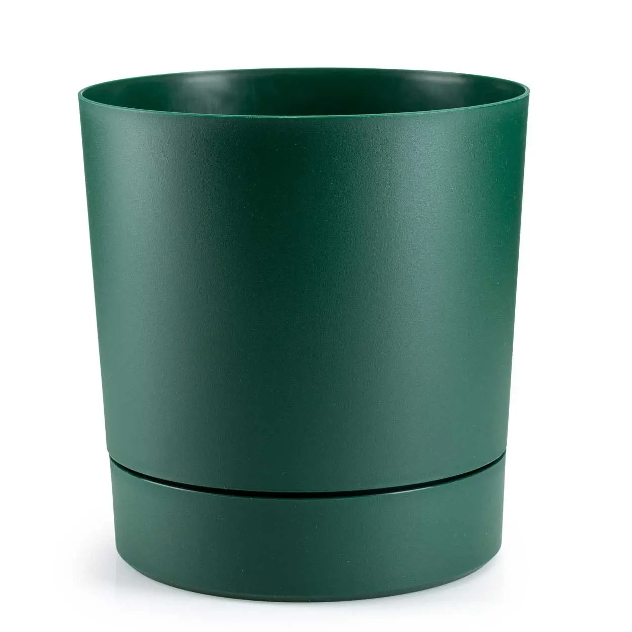 HowHomely Květináč s podmiskou AZALEA 22,5 cm zelený