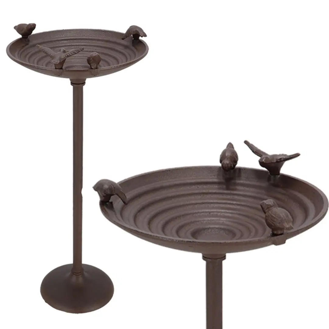 Esschert Design Ptačí pítko MEET 60 cm hnědé