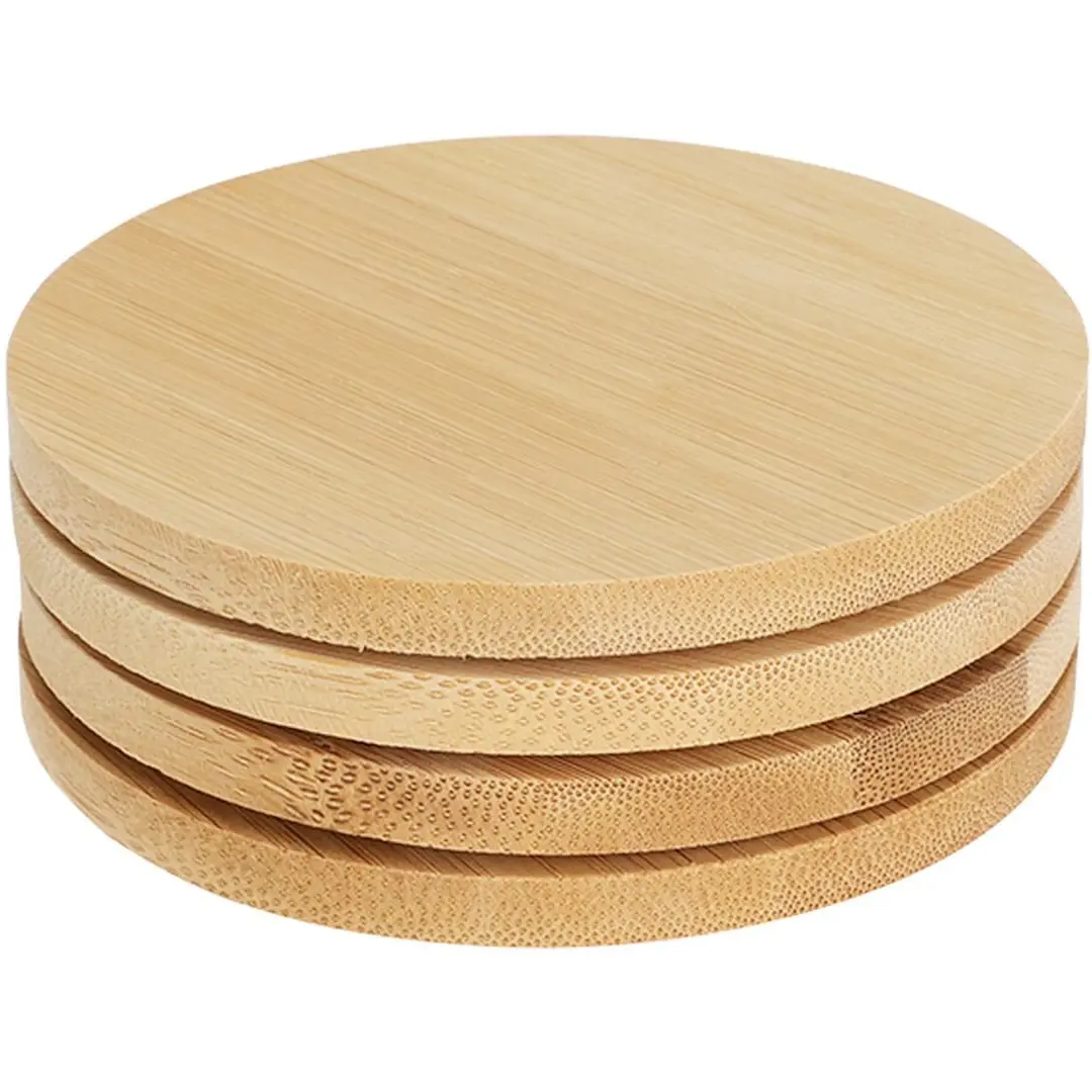 Excellent Houseware Sada 4 ks bambusových podtácků BIMBOO I. hnědá