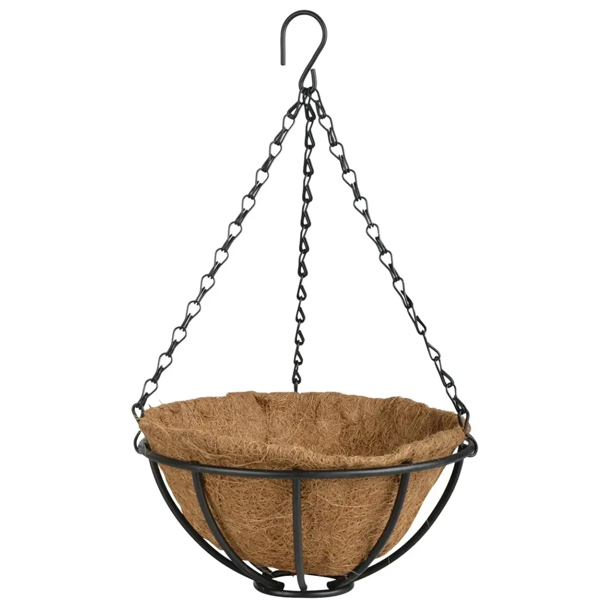 Esschert Design Závěsný květináč Loft 25 cm černý/hnědý