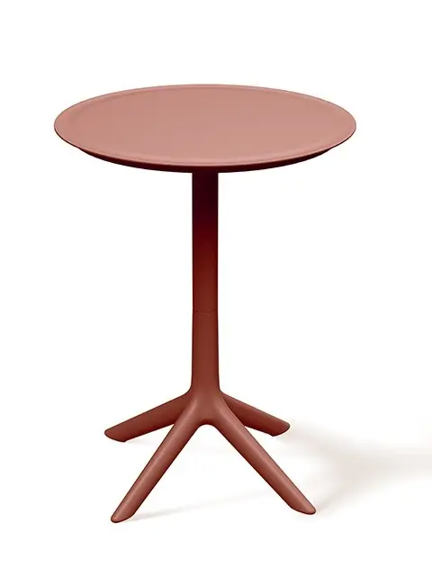 Prosperplast Zahradní vysoký kulatý stůl RIMOS 57x57x74,5 cm červený