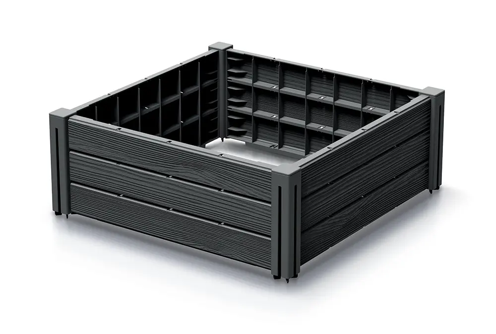 Prosperplast Vyvýšený záhon Bas Planty 61,8 cm antracitový