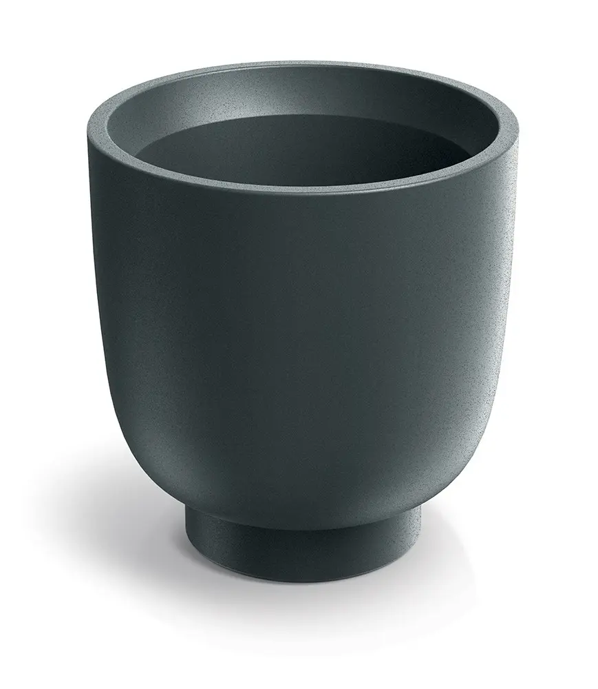 Prosperplast Květináč Vivos Round Midl 40 cm grafitový