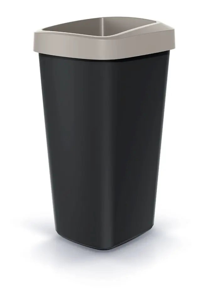 Prosperplast Odpadkový koš COMPACTO DROPIN černý/světle hnědý, varianta 25 l