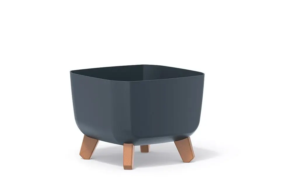 PROSPERPLAST Květináč GRACIA SQUARE 24cm antracit