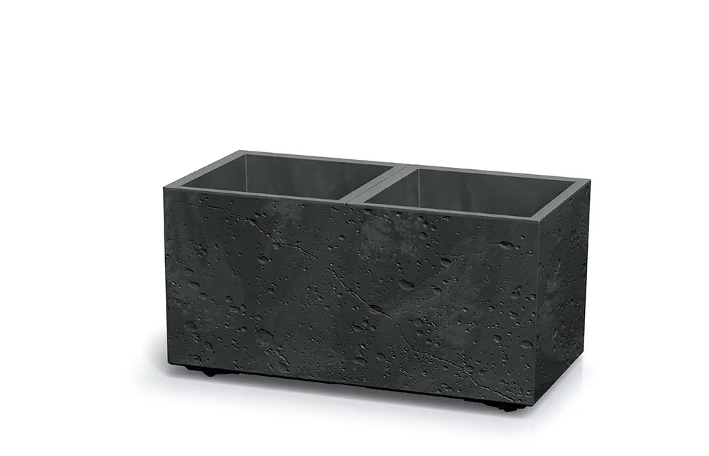 Prosperplast Plastový květináč SIERRAS BETON EFFECT černý beton, varianta