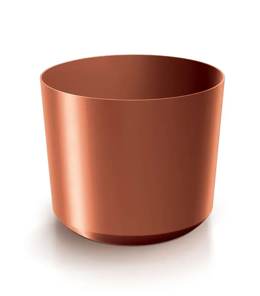 Prosperplast Plastový květináč TUBOS měděný lesklý, varianta 10,8 cm