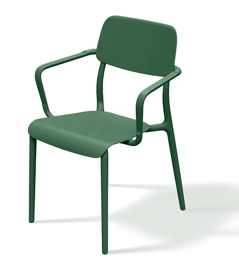 Prosperplast Zahradní židle Rimos 57 cm s područkami zelená