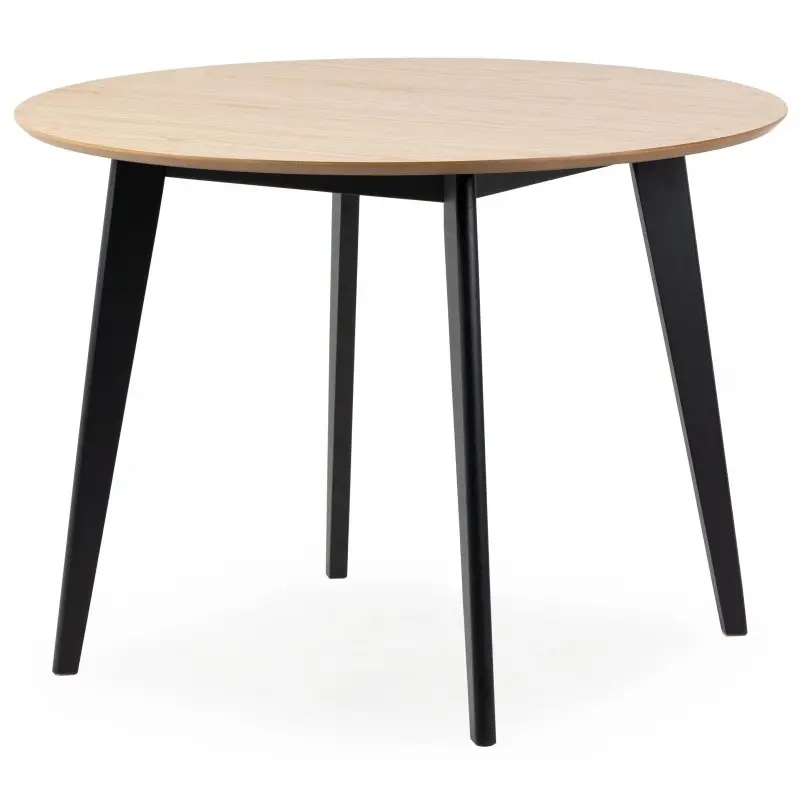 Actona Kulatý jídelní stůl Roxby 105 cm dub přírodní/černá