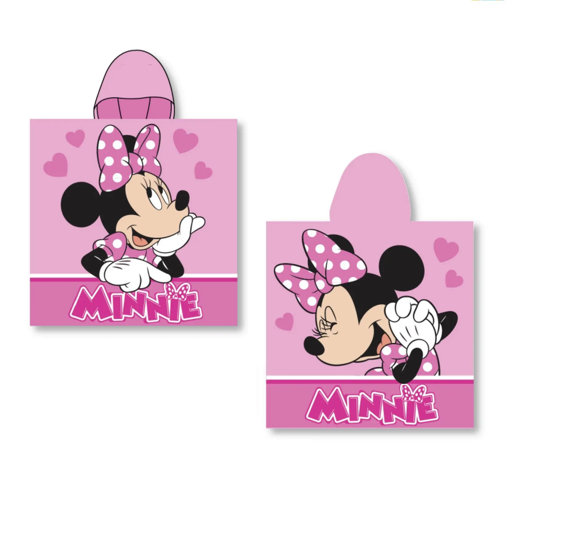 Faro Dětské bavlněné pončo RIKKI Minnie 55x110 cm růžové