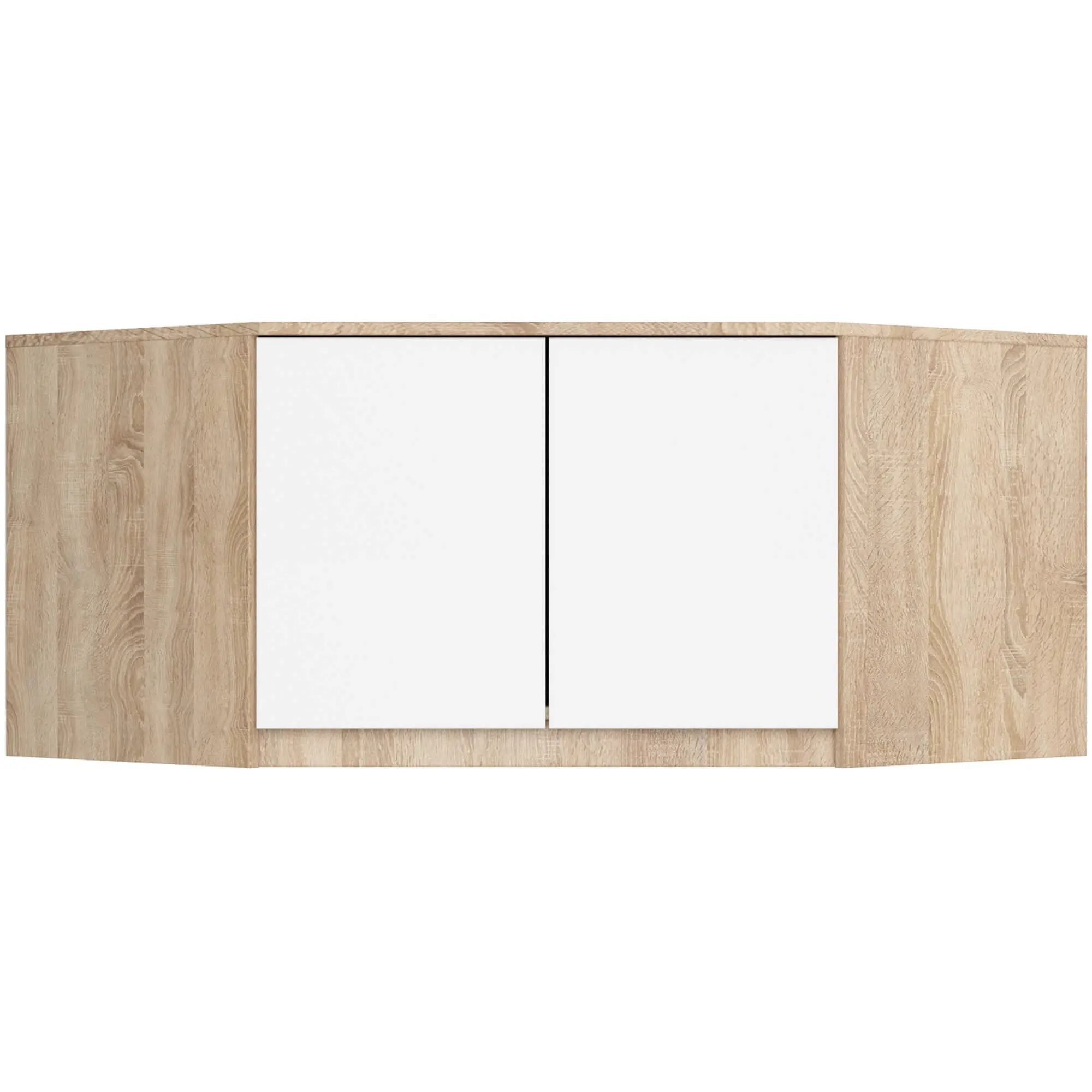 Ak furniture Nástavec na rohovou šatní skříň CLP 100 cm dub sonoma/bílá