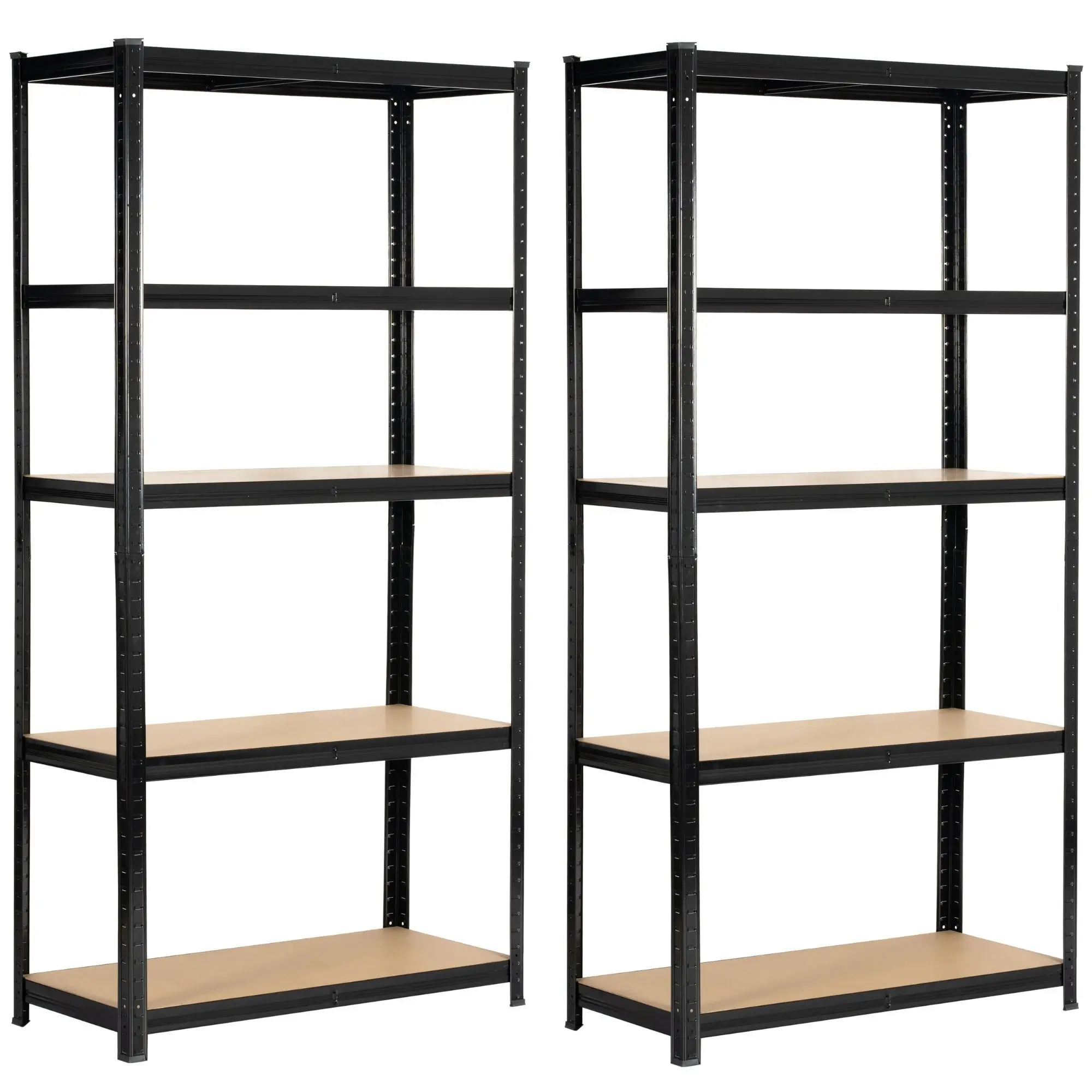 Ak furniture Sada 2 ks kovových regálů REGMET 90x40x180 cm černá