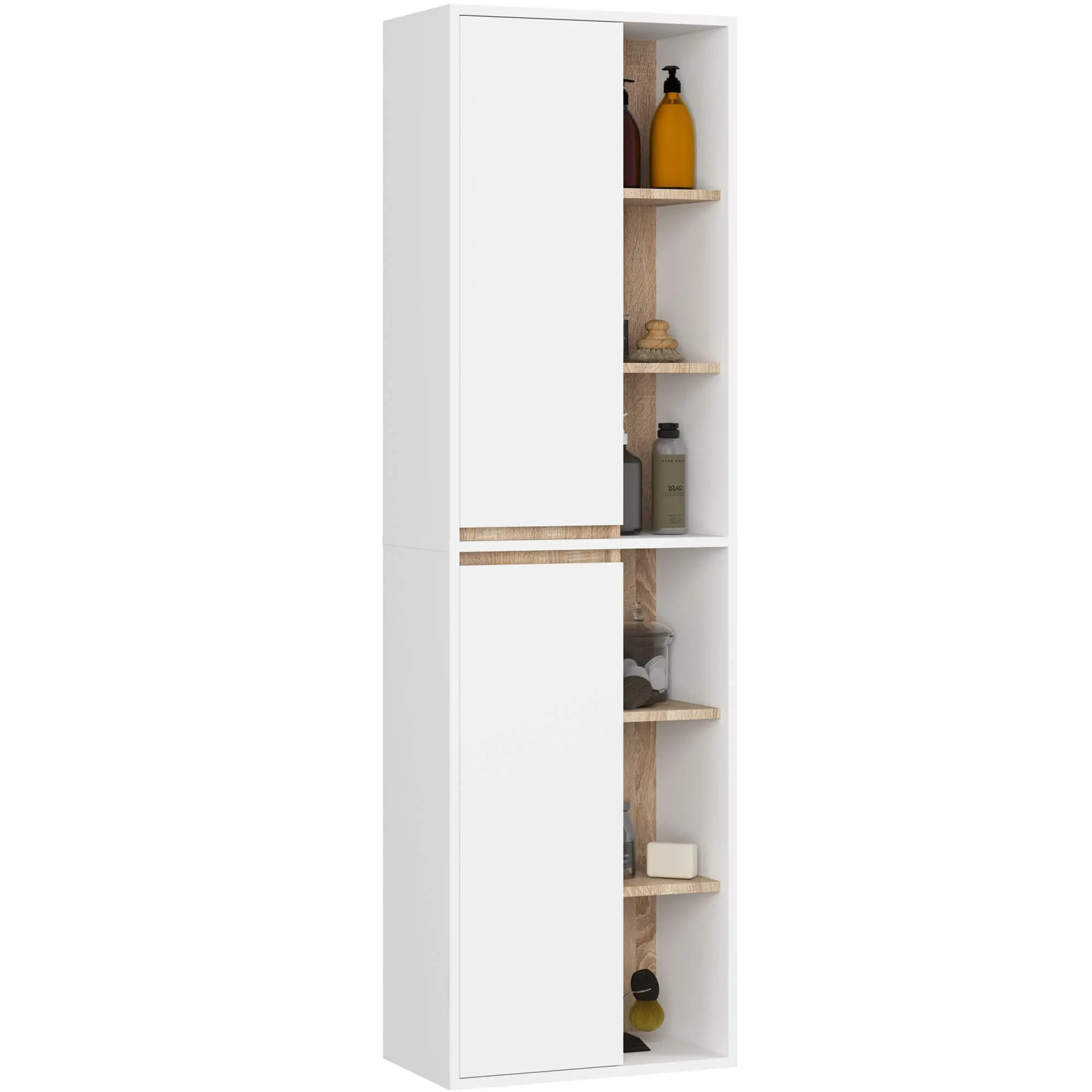 Ak furniture Závěsná koupelnová skříňka VAMI 50 cm bílá/dub sonoma