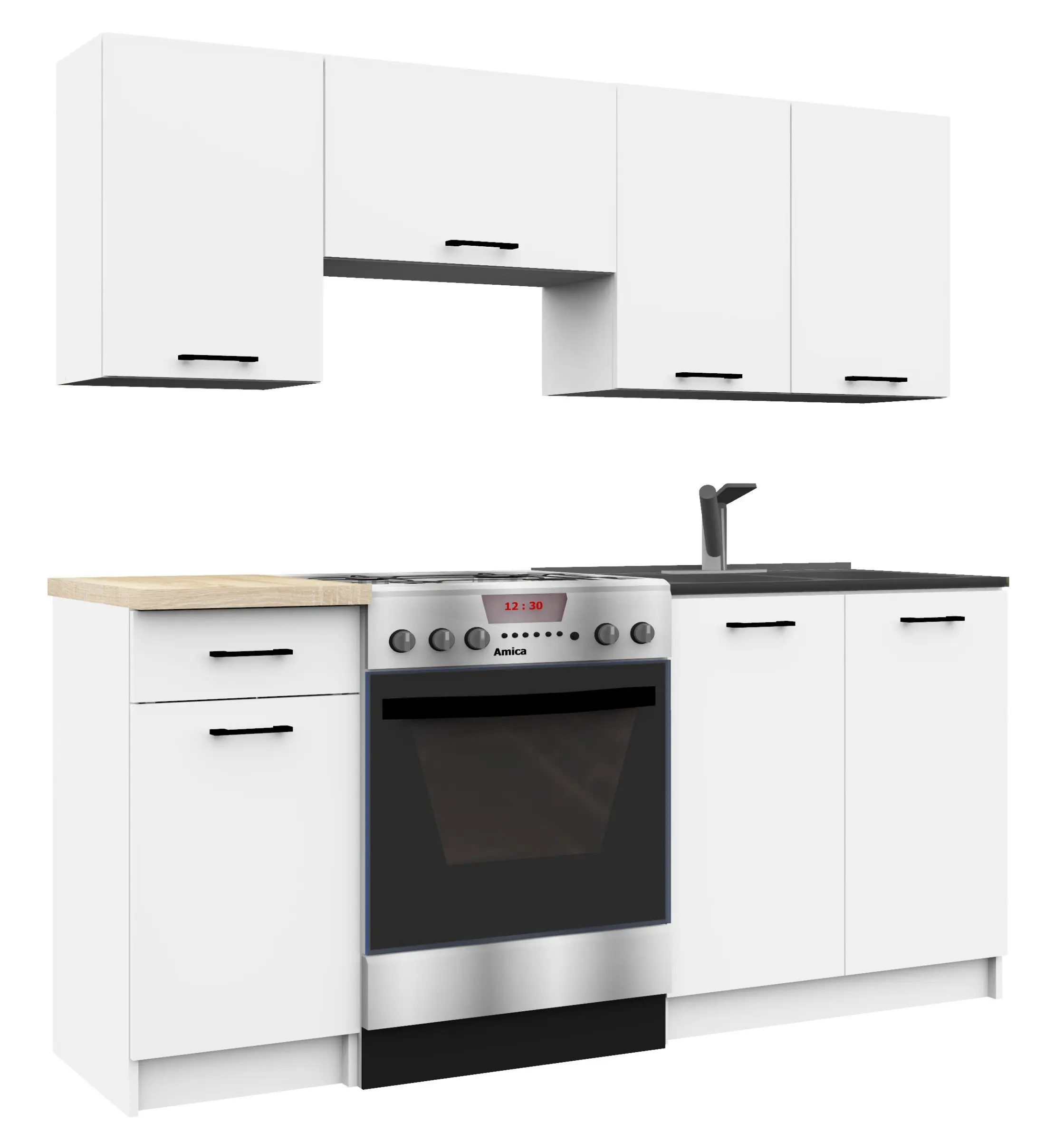Ak furniture Kuchyňská linka Olivie 1,8 m bílá