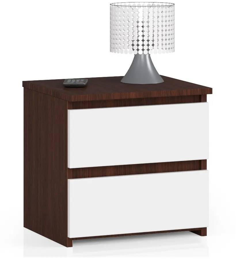 Ak furniture Noční stolek CL2 40 cm wenge/bílý
