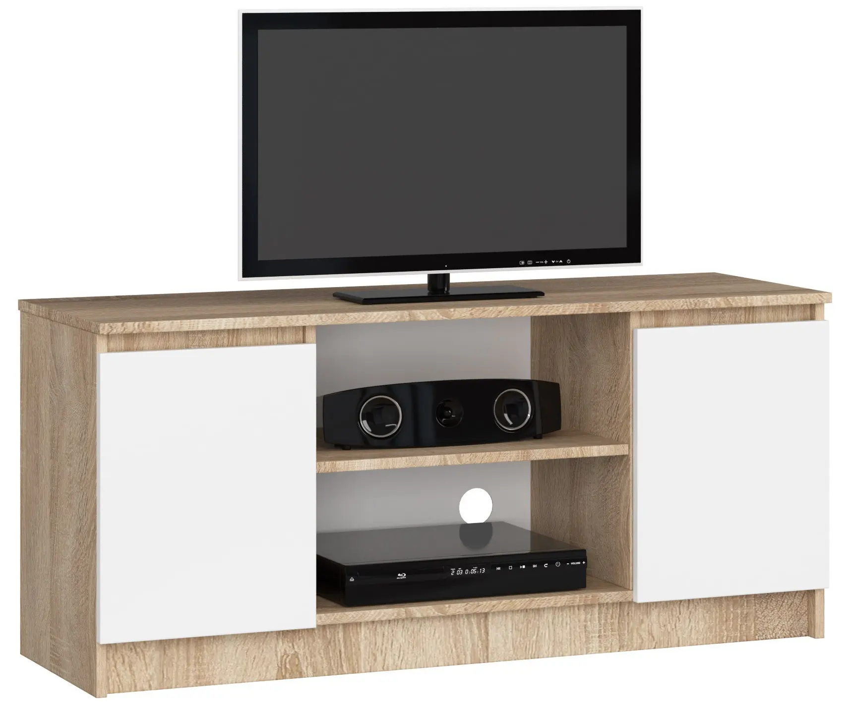 Stolek pod TV RTV 120 2D 1P sonoma / bílý