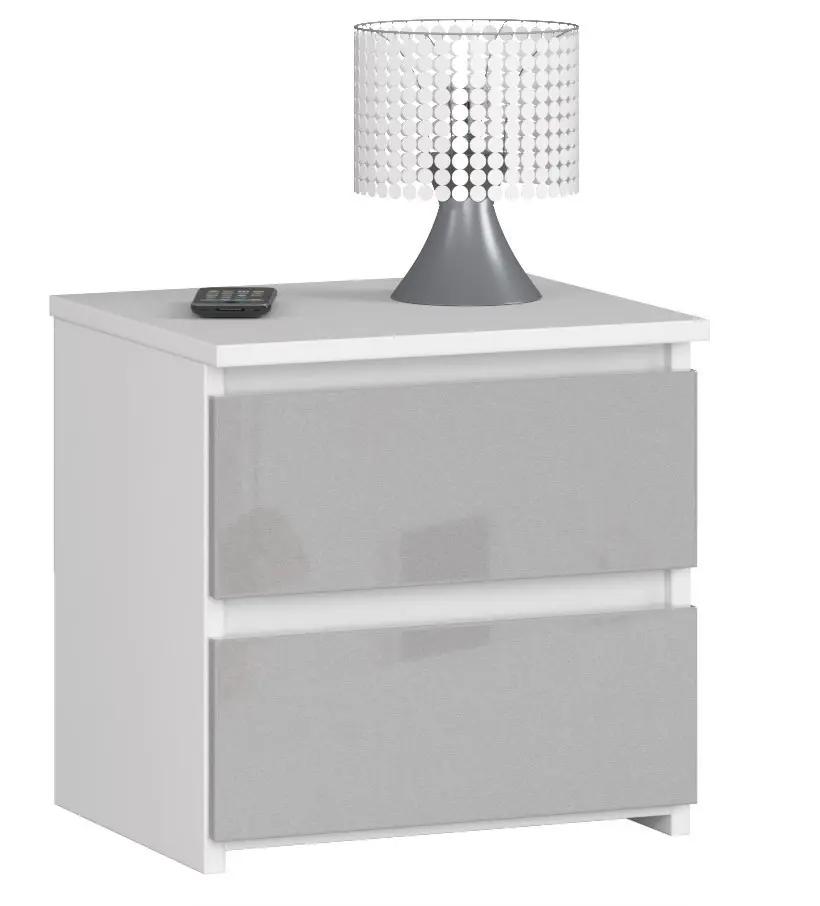 Noční stolek CL2 2SZ CLP metalický, lesk