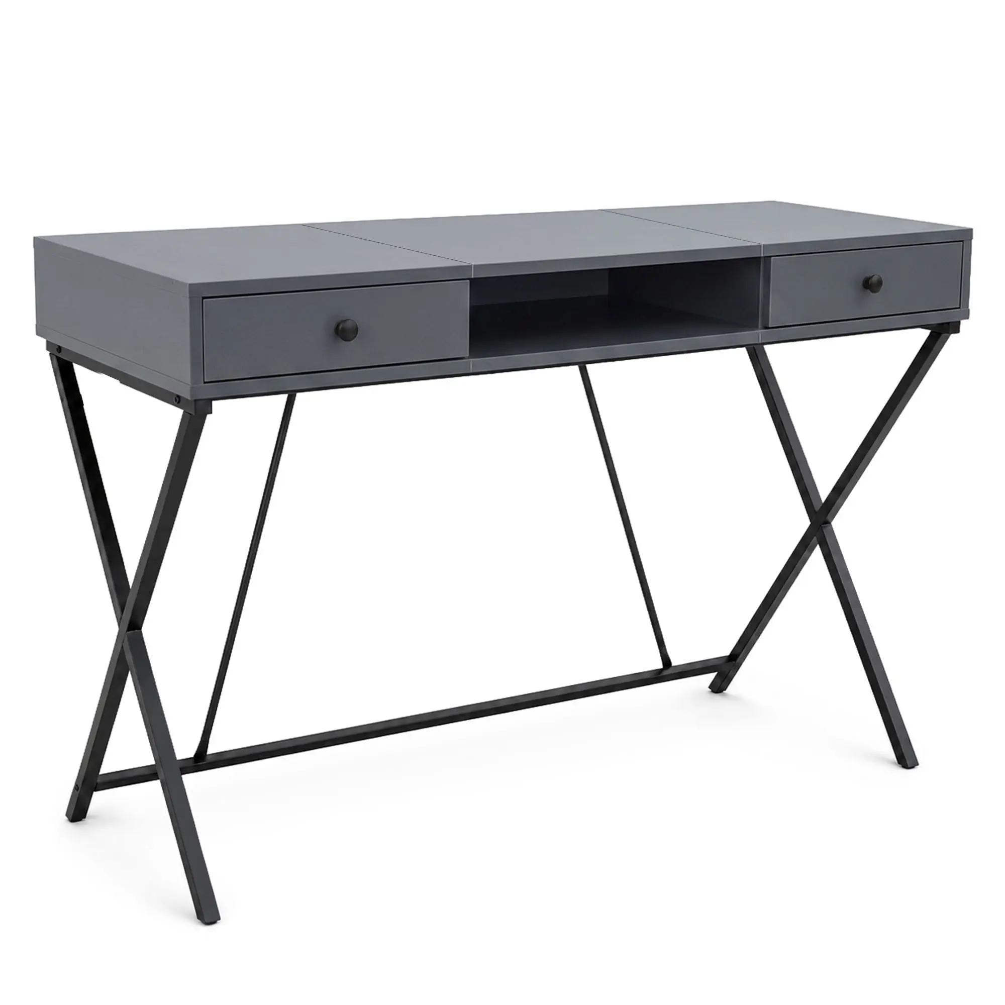 Ak furniture Psací stůl Crossline 120 cm černý/grafit