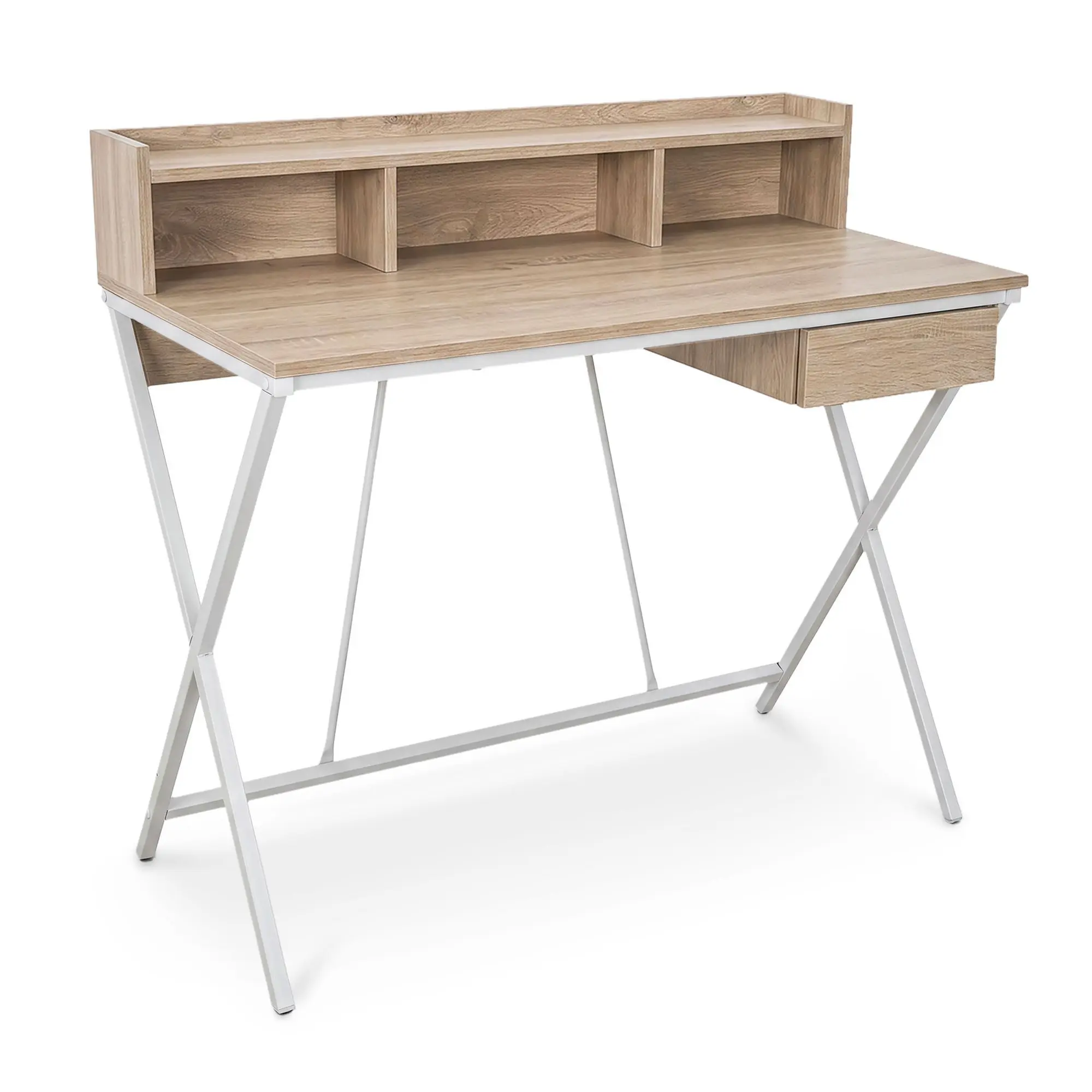 Ak furniture Psací stůl Flexo 100 cm dub Sonoma/bílý