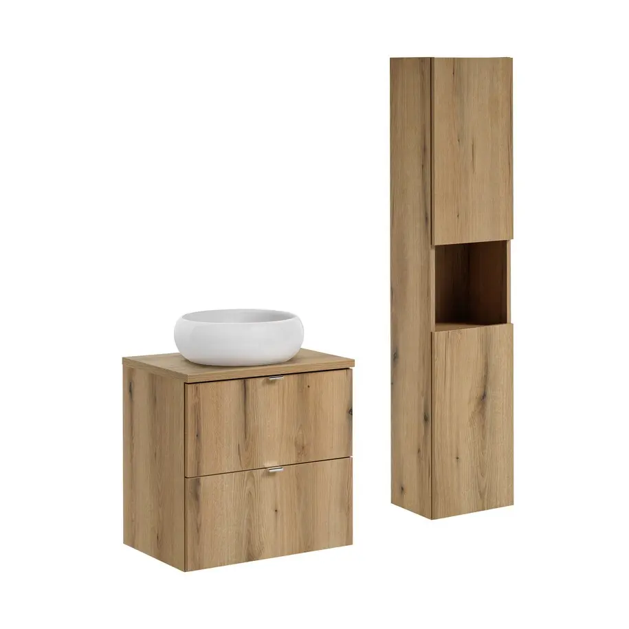 Comad Set koupelnového nábytku Nova Oak 60 coast evoke oak (4 kusy nábytku)