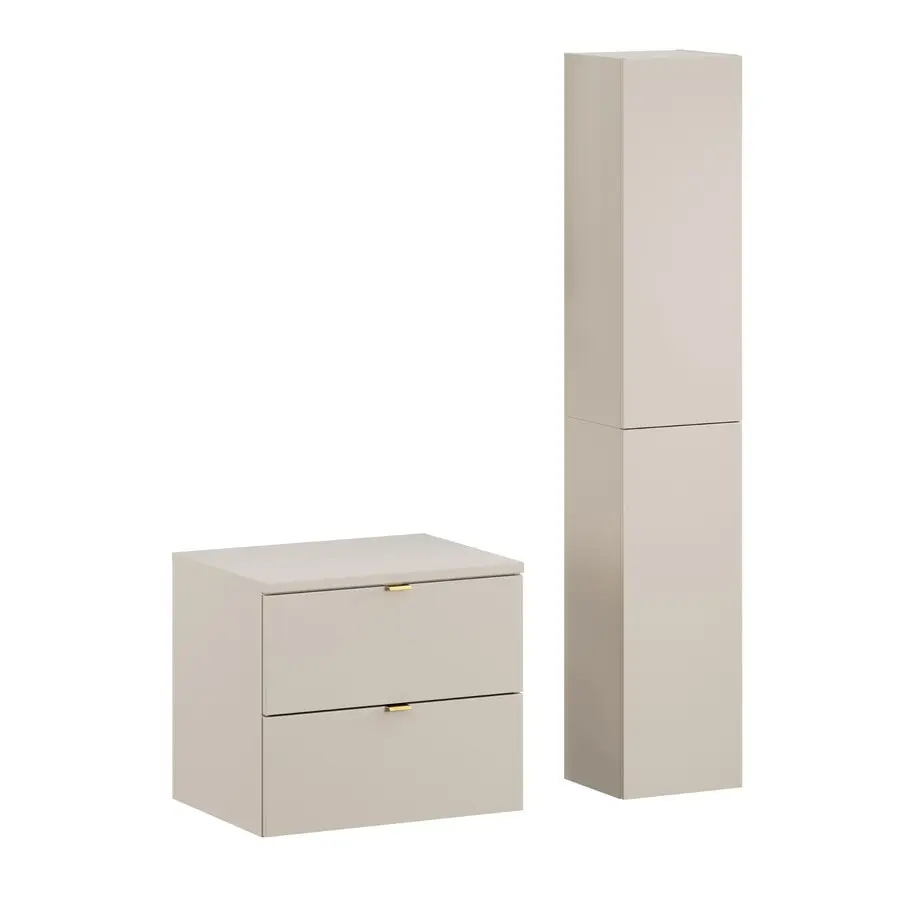 Comad Koupelnová sestava Dalia Cashmere s deskou a skříňkami 60 cm kašmírová