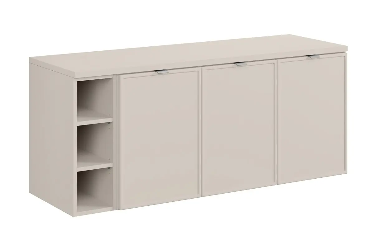 Comad Závěsná skříňka Bella Cashmere s deskou 140 cm kašmírová