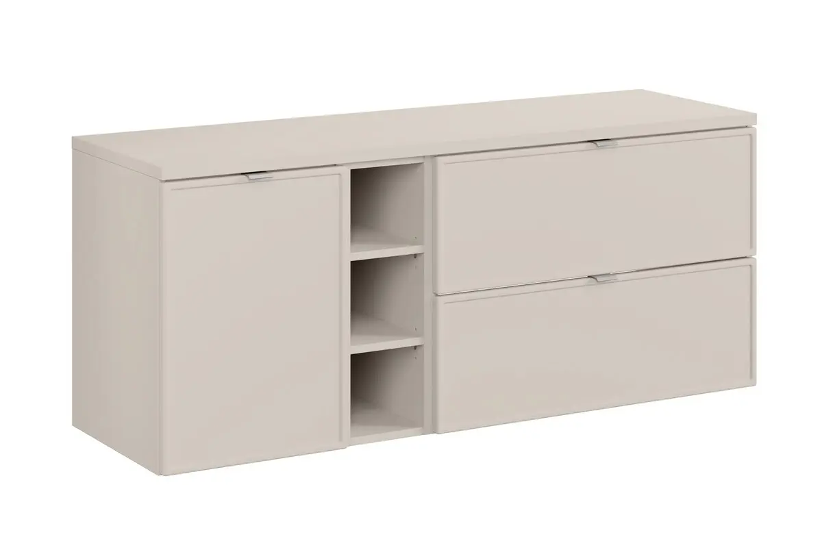 Comad Koupelnová skříňka pod deskové umyvadlo set Bella Cashmere 140 cm kašmír