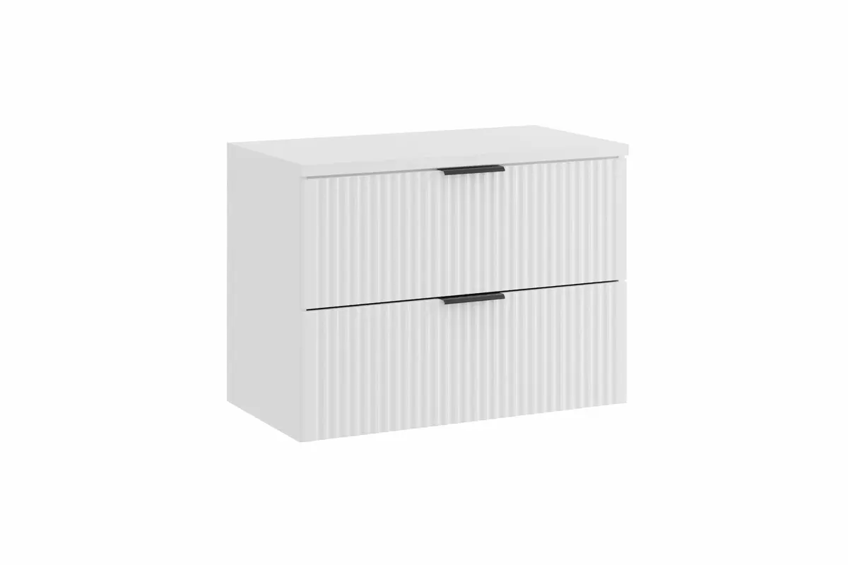 Comad Závěsná skříňka pod umyvadlo Casad s deskou 80 cm bílá
