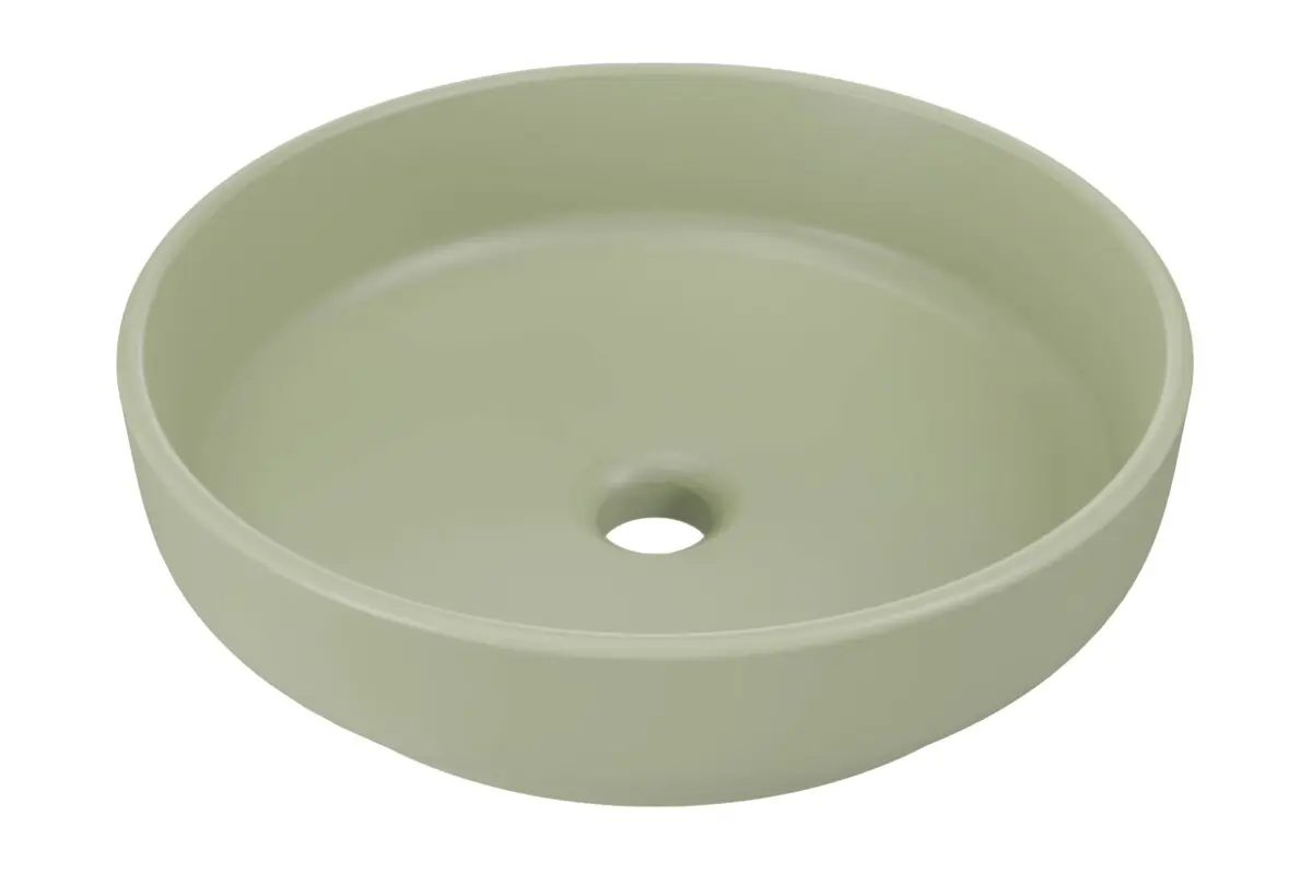 ArtCom Keramické umyvadlo RIVER 1 E-6595 | olivový mat 40 cm