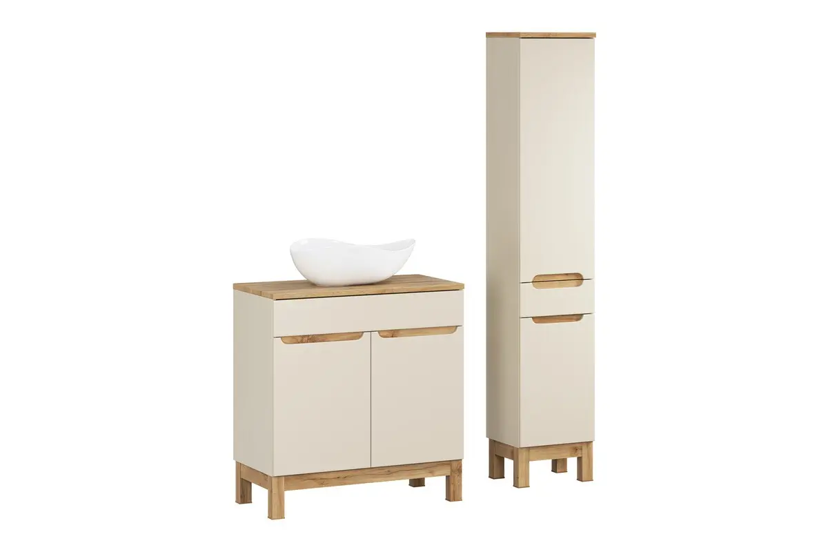 Comad Set koupelnového nábytku Bali Cashmere 80 kašmír mat/dub wotan