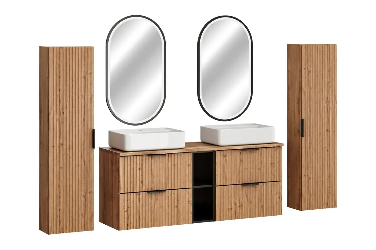 Comad Set koupelnového nábytku Adel Oak 140 dub wotan (10 kusů nábytku)