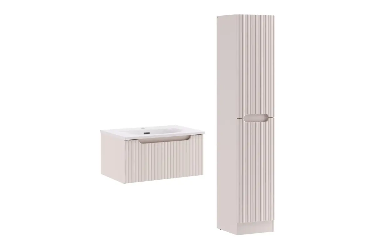 Comad Koupelnová sestava Nova Cashmere Sky I se zápustným umyvadlem a skříňkami 60 cm kašmírová