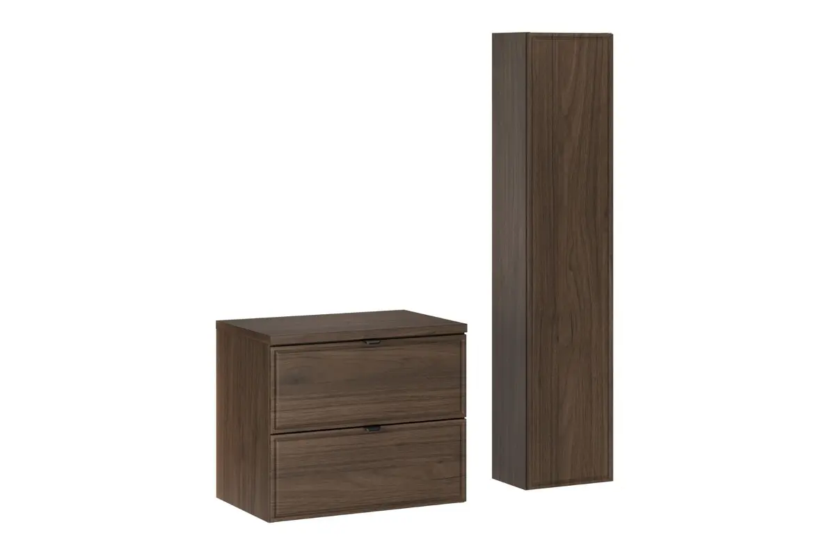 Comad Koupelnová sestava Villa s deskou a skříňkami 60 cm ořech