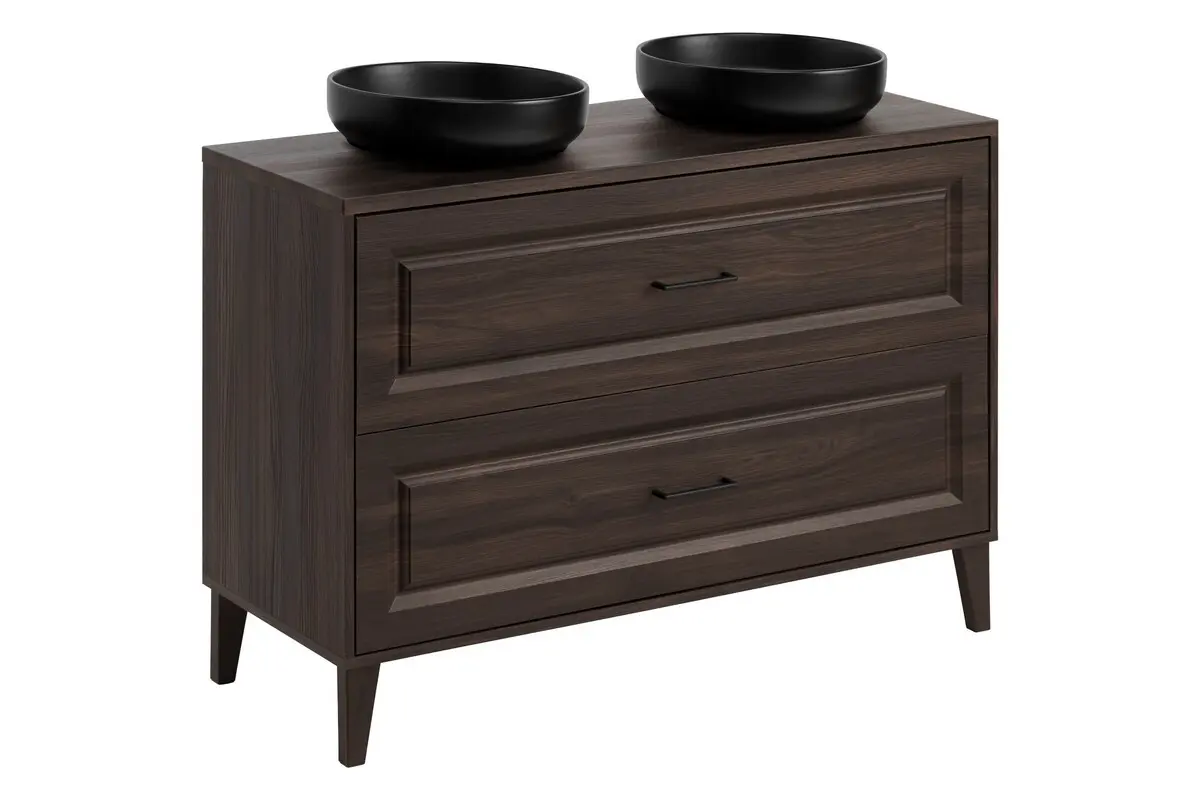 Comad Koupelnová skříňka Dorothy River s deskou a umyvadly 120 cm dub ristretto