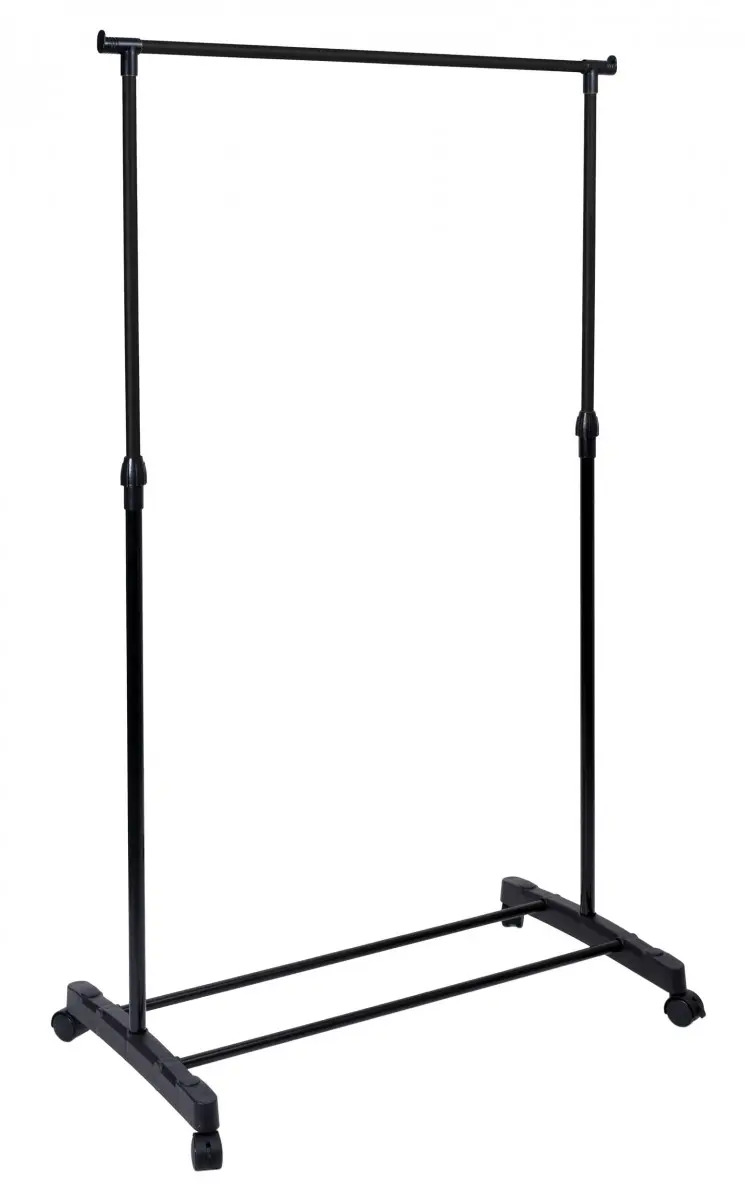 Věšákový stojan BES na kolečkách černý