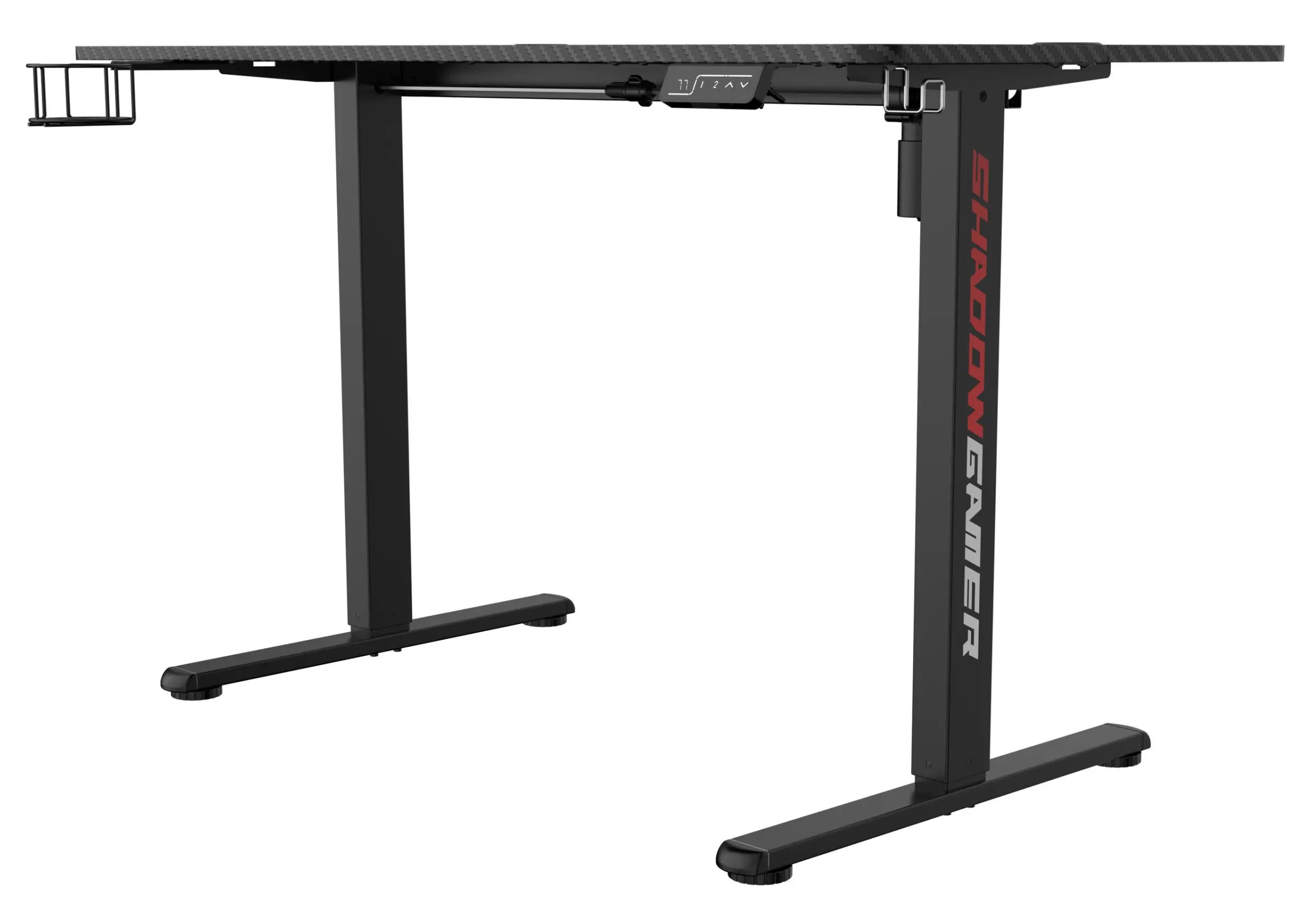 TZB Výškově nastavitelný elektrický herní stůl SHADOW GAMER 1.0 120 cm černý