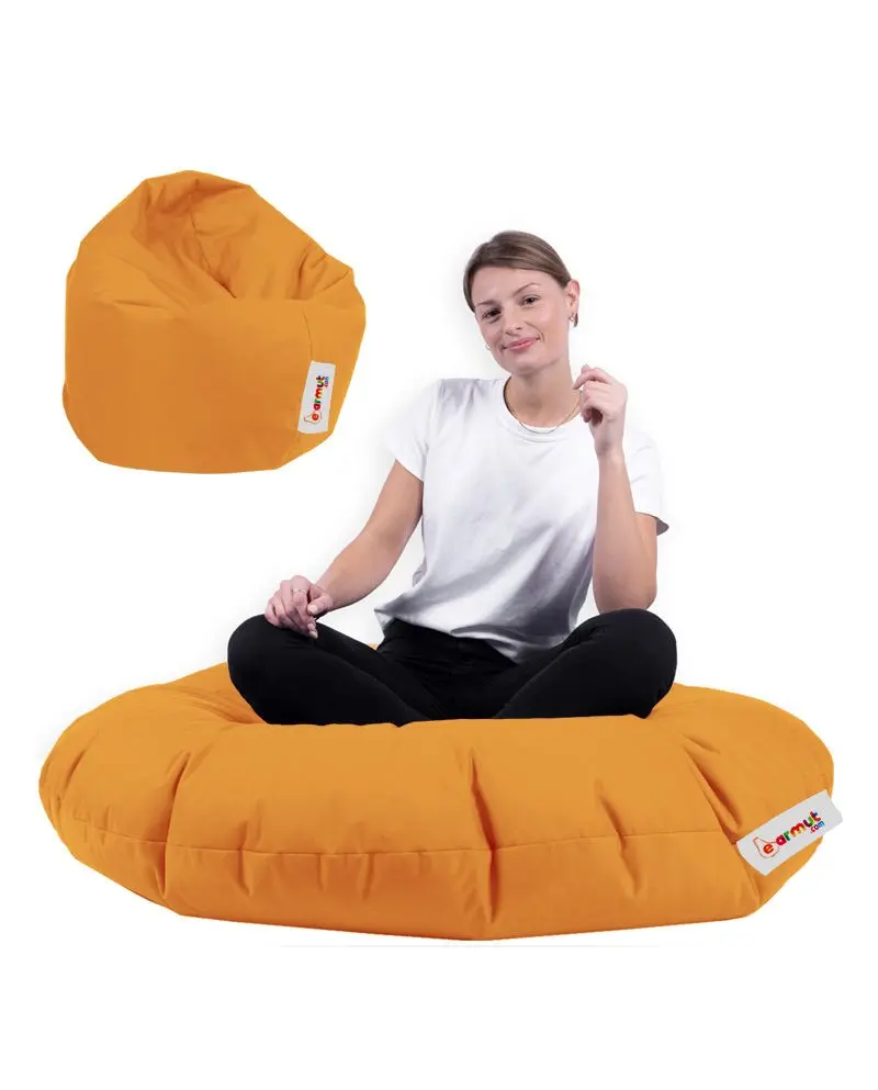 Hanah Home Zahradní sedací vak Lyzi 100x20 cm/ 65x65 cm oranžový