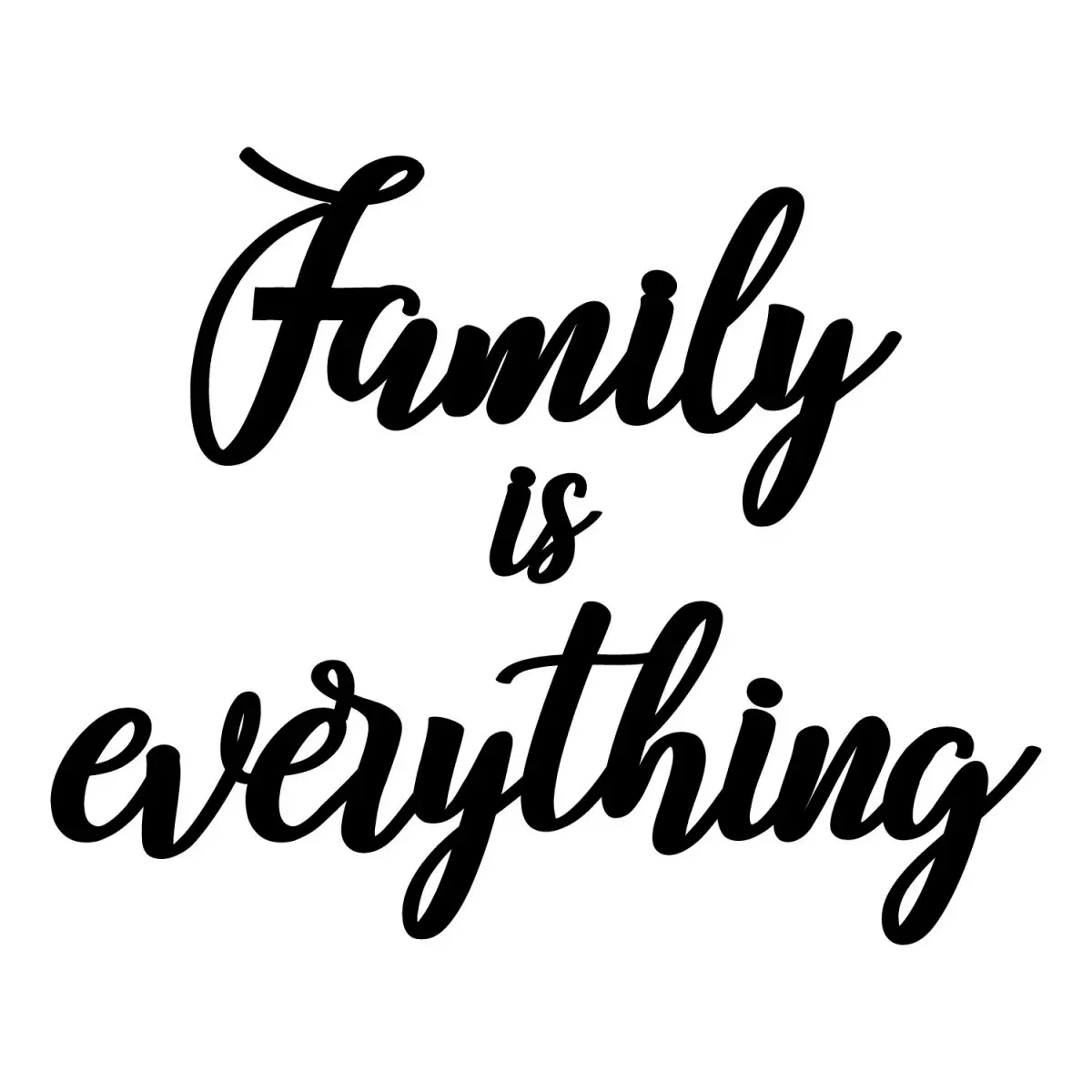 Wallity Nástěnná dřevěná dekorace FAMILY černá