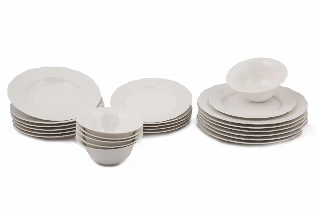 ASIR Porcelánová jídelní souprava 24 ks RICE bílá