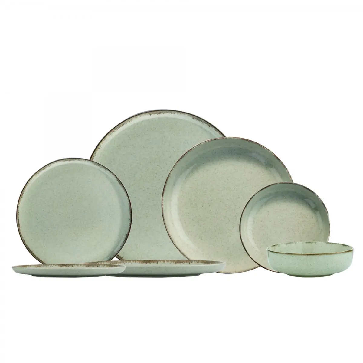 24dílná sada růžového porcelánového nádobí Kütahya Porselen Pearl